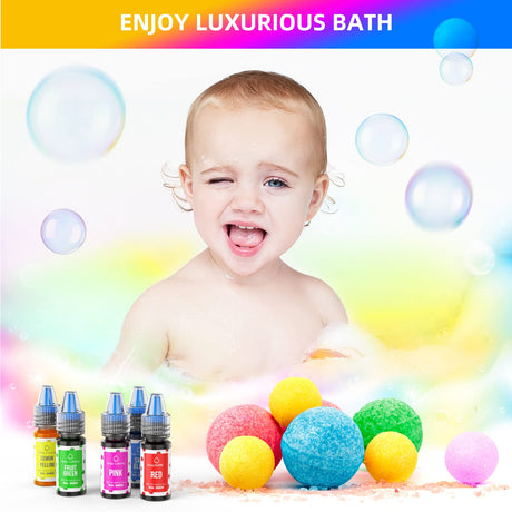 20 Colors Bath Bomb Soap Dye - Wayin Liquid Based Soap Colorant, Food Grade Coloring, Skin Safe, Vibrant Neon Soap Coloring for Soap Making DIY, Bath Bomb Supplies Kits, Bath Salt Crafting, Slime Dye Wayin