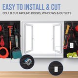 Slatwall Panels Garage Slat Wall Storage Systems 4'x2', Slat Wall Paneling Garage Wall Organizer, Black Slat Board PVC Wall Panels Slatwall Displays Garage Tool Organizer Wall Mount Ladder Bike Rack HODURWALL