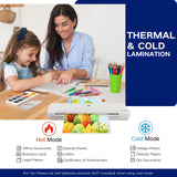 Laminator 13 Inch A3 Laminator Machine, 7 in 1 Desktop Thermal Laminator Never Jam with 40 Laminating Pouches, Paper Trimmer and Corner Rounder, Fast Warm-Up Home Office School Use, White Zyerch