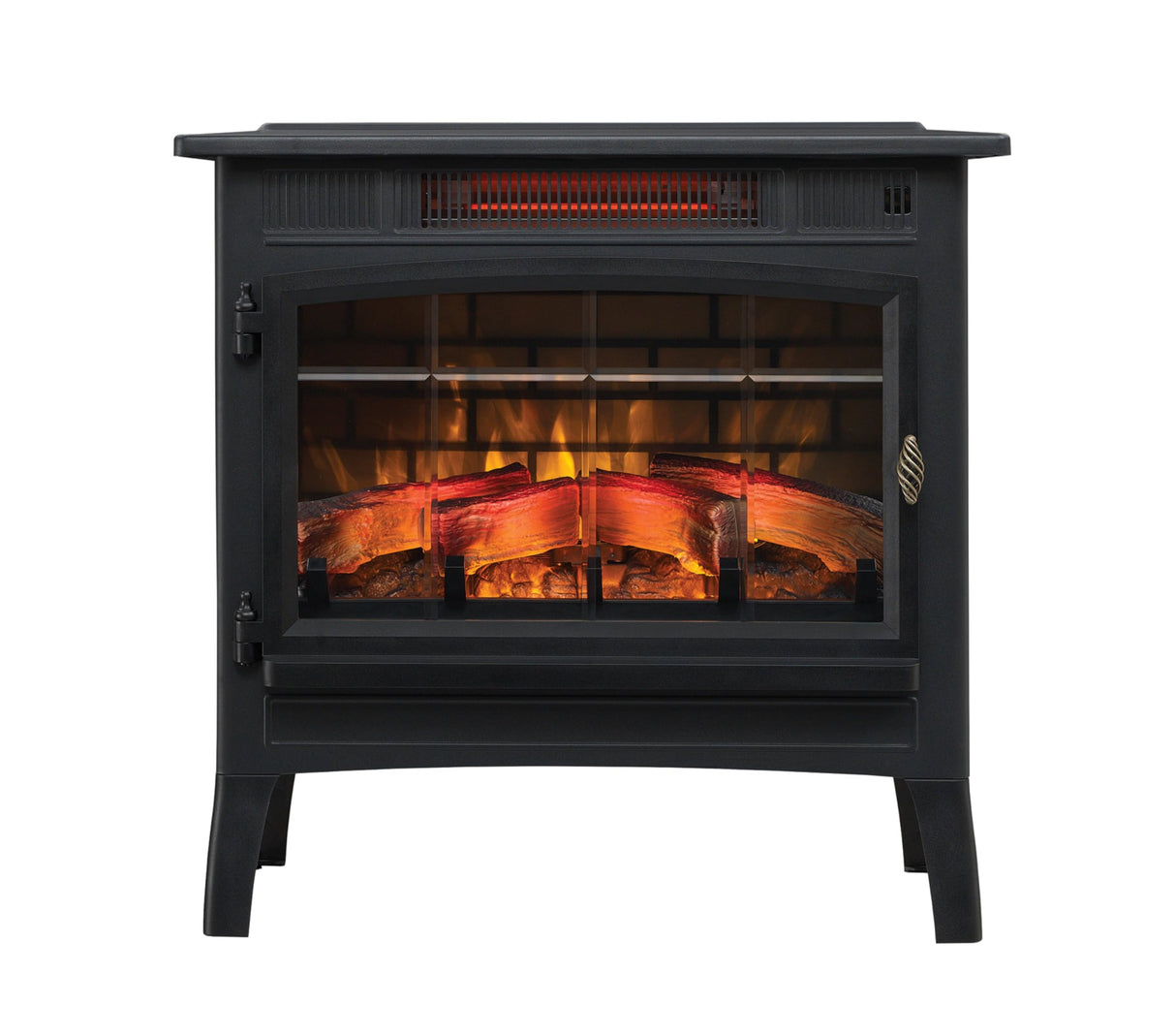 duraflame Freestanding Electric Fireplace Stove Heater with 3D Flame Effect for 1,000 Sq. Ft. Room, Black Duraflame