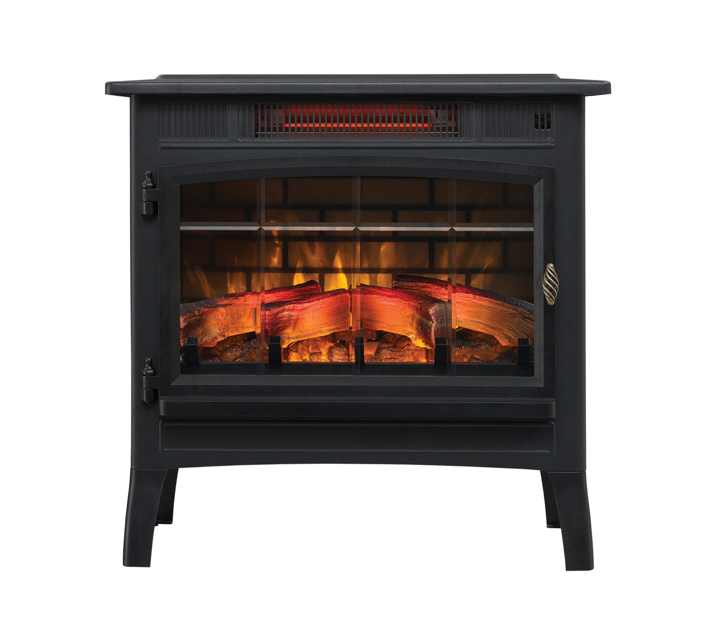 duraflame Freestanding Electric Fireplace Stove Heater with 3D Flame Effect for 1,000 Sq. Ft. Room, Black