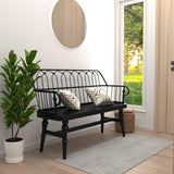 DIBRATY Entryway Bench,Spindle Back Wooden Dinning Bench, Farmhouse Foyer Bench for Entryway, Living Room, Dinning Room, Mudroom DIBRATY