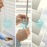 CHICOLOGY Faux Wood Blinds , Window Blinds , Wood Blinds , Window Shades , Window Treatments , Blinds & Shades , Window Shades For Home , Wooden Blinds , 26"W X 72"H, Basic White CHICOLOGY