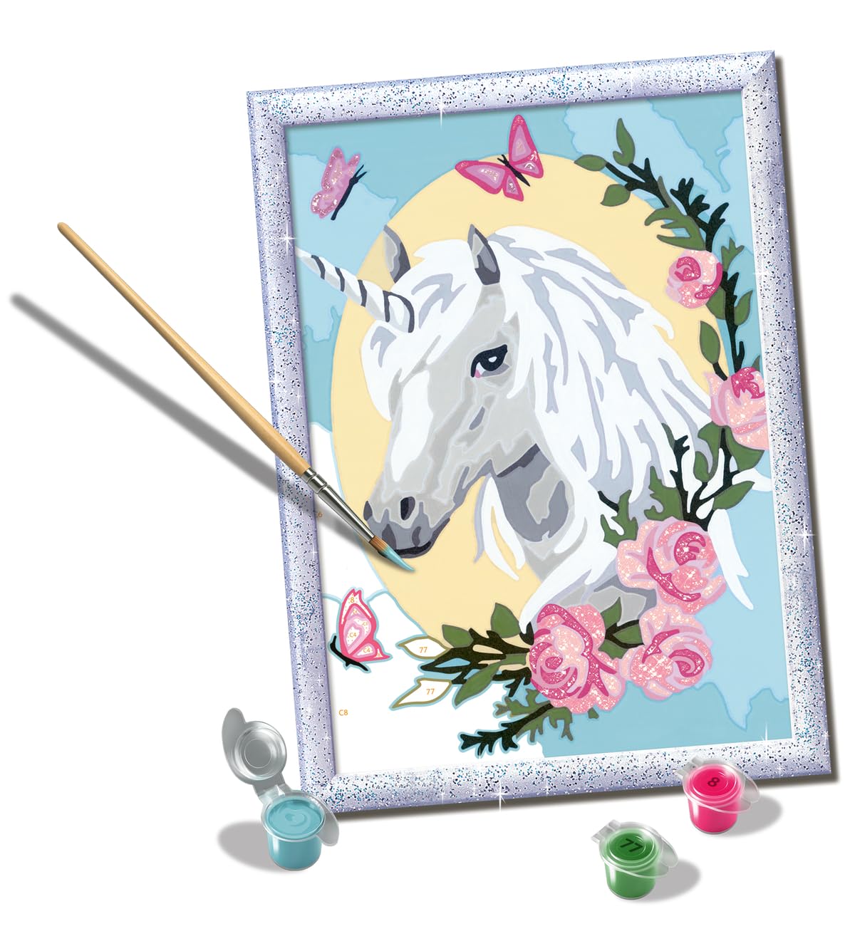 Ravensburger Unicorn Portrait Paint by Numbers Kit for Kids - 20268 - Painting Arts and Crafts for Ages 9 and Up Ravensburger