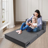 Nigoone Fold Sofa Bed Couch Twin Size with Pillow Memory Foam Convertible Sleeper Chair Bed Futon Lazy for Living Room/Home Office/Guest Beds/Apartment/Upstairs Loft,Dark Gray Nigoone