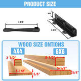 Suemisi Louver Bracket Kit, Louver Haedware Set, Sunblind System and Fence Louver System for Garden, Shutters and Blinds,Complete Kit for 11 Boards Black (1) Suemisi