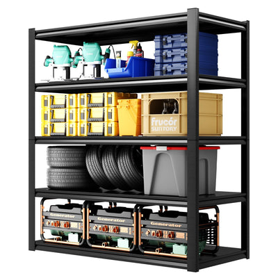 FogQueen 47.2" W x 23.7" D Garage Shelving Heavy Duty Storage Racks 3000LBS Adjustable Metal Shelfs 5 Tier Shelving Units Garage Storage Shelves Industrial Utility Shelf 72" H Tall Shelf for Storage