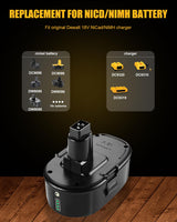 Bakipante 18V 6.5Ah Lithium Battery Replacement for Dewalt 18 Volt XRP Battery DC9096 DC9098 DC9099 DE9039 DE9095 DE9096 DE9098 DW9095 DW9096 DW9098 DE9503 DC9182 Replacement for Dewalt Batteries Bakipante