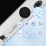 HPA300 HEPA Filter Replacement for Honeywell Air Purifier HPA300 Series,3 True HEPA Filter R and 4 Activated Carbon Prefilter A,Compared to HRF-R3 Pulluty