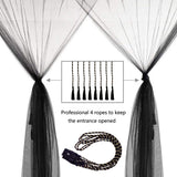 Comtelek Elegant Bed Canopy Mosquito Net Set, Four Corner Post Curtains, Stick Hook &Profession Rope, Screen Netting, Full/Queen/King/Black Comtelek