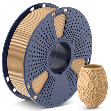 SUNLU PLA 3D Printer Filament PLA Filament 1.75mm, Neatly Wound PLA 3D Printing Filament 1.75mm, Dimensional Accuracy +/- 0.02 mm, Fit Most FDM 3D Printers, 1kg Spool (2.2lbs), PLA Wood Color SUNLU