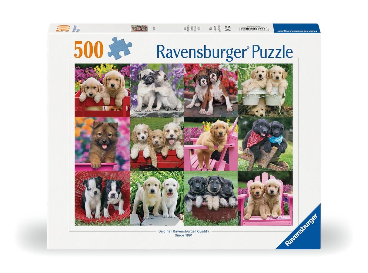 Ravensburger Puppy Pals 500 Piece Jigsaw Puzzle for Adults - 12000196 - Handcrafted Tooling, Made in Germany, Every Piece Fits Together Perfectly Ravensburger