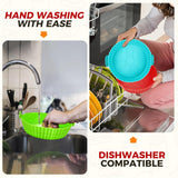 Buauty 3 Pack Air Fryer Silicone Liners 8inch Air Fryer Silicone Pot Reusable Food Grade Silicone Airfryer Liners Baking Basket Accessories Replacement of Flammable Disposable Parchment Paper Buauty