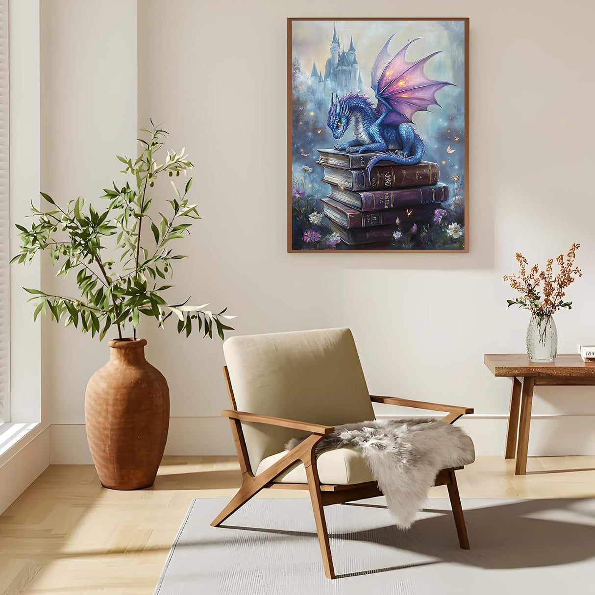 DAZZLEDOTS Dragon Diamond Painting Kits for Adults, Book Diamond Art Kits for Adults Beginner, 5D DIY Full Drill Diamond Dots Paintings for Home Wall Decor Gift 12X16 Inch DAZZLEDOTS