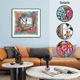 WSLWXSHM 5D Special Shape Diamond Art Kits for Beginners, Diamond Painting Kits for Adults Lighthouse, Crystal Rhinestones Diamond Painting for Home Wall Decoration Gift 12×12inch/30×30cm, Flower WSLWXSHM