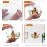 Remiawy Sublimation Wind Spinner Blanks, 8 Inch 5 Pack 3D Aluminum Metal Hanging Wind Spinners Sublimation Blanks Kinetic Sculpture DIY Crafts for Yard Garden Indoor Outdoor Porch Decoration Round REMIAWY