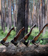 WICING Splitting Axe, 14.8 - inch Camping Hatchet with Leather Sheath, Chopping Axe 1055 High Carbon Steel and Beech Wooden Handle WICING