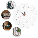 TEHAUX Sublimation Wall Clock Heat Transfer Craft Puzzle Heat Transfer Clock Heat Press Blank Clock Sublimation Hanging Wall Clock Bedroom Wall Clock Kid Clock Child Alarm Clock Round TEHAUX