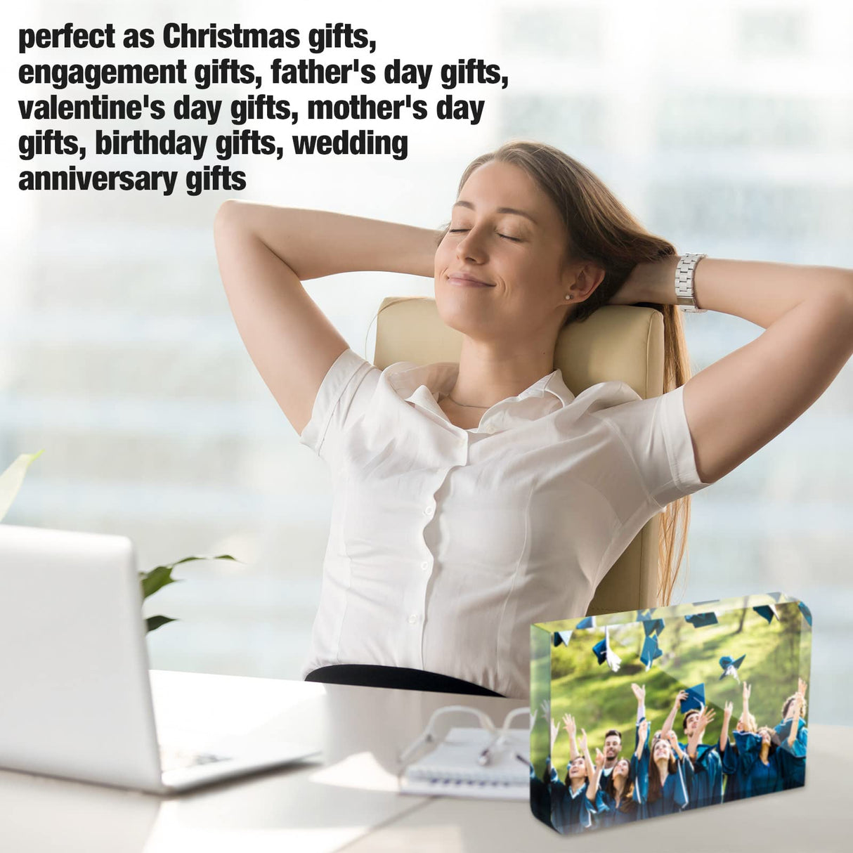 Didaey 2 Pcs Sublimation Blanks Crystal Picture Frame Crystal Tabletop Decor Decorative sublimation Plaques Custom Photo Frame DIY Picture Frame for Christmas Wedding Memorial DIY Gift (Rectangle) Didaey