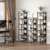 MAHANCRIS Bookshelf, 6-Tier Bookcase, Standing Book Shelf for Small Space, Storage Shelf Organizer, for Living Room, Bedroom, Study, Balcony, Black BKHB6601 MAHANCRIS