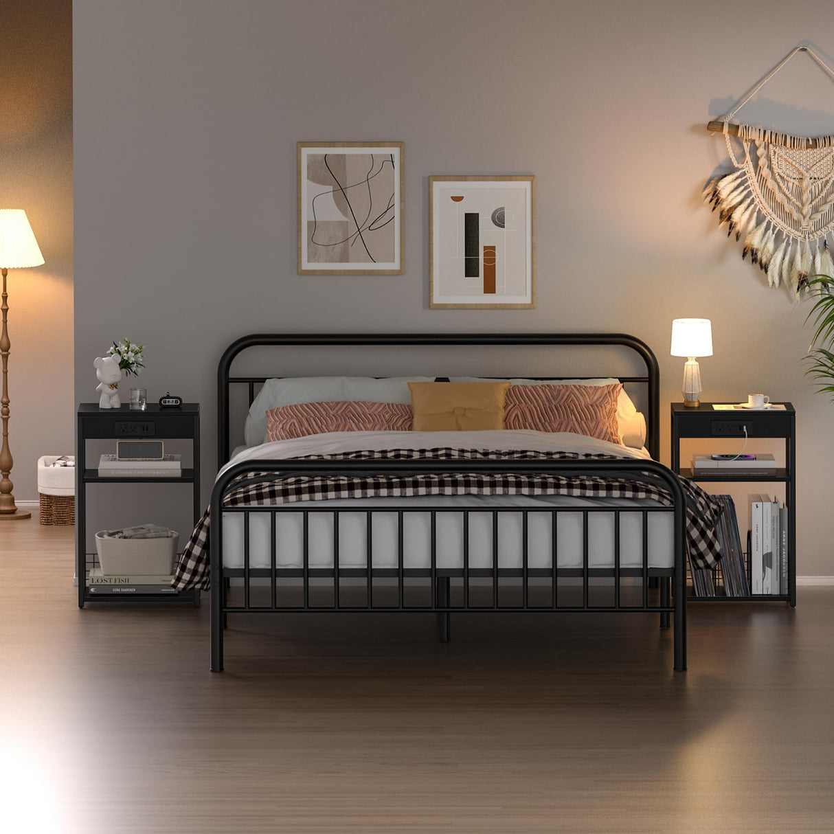 LELELINKY Black Record Player Stand LELELINKY