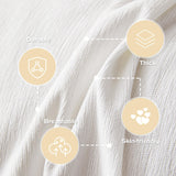 MEETSKY Couch Cover for 3 Cushion Couch Sofa Furniture Protector Sofa Covers Chenille Sectional Couch Covers for Pets Oversized Couch Cover Recliner Sofa Love Seat Covers, 91" x 118", White MEETSKY