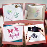 64 Pieces Stencils for Painting, Small Reusable Flower Plant Stencil, Art Craft Template for Painting on Wood, Wall, Fabric, Rock, Chalkboard, Sign, DIY Art Scrapbook Projects(Plants) eageus