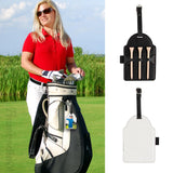 Framendino, 4 Pack Sublimation Blank Golf Tee Holders with Golf Tees Pu Leather Golf Ball Storage Bag for DIY Heat Transfer Framendino