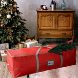 Dadouman Heavy Duty Oxford Christmas Tree Storage Bag with Extra Padded Handles| Waterproof Oxford Artificial Tree Storage Bag | 51" L x 16" W x 16" H, ID Card Included (Red) DADOUMAN