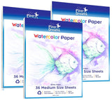 Piper Dreams - Total of 108 Sheets (11.7" x 8.3") of Heavy Stock Watercolor Paper - Loose White Sheets. Perfect for Water Coloring, Art, Drawing, Sketching and Most Mixed Media - 160 GSM Piper Dreams