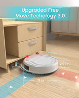 Lefant M210 Pro Robot Vacuum with Powerful Suction, 6 Cleaning Modes, 120 Mins Runtime, Quiet, Self-Charging, Voice Control, Ideal for Pet Hair and Hard Floor, White Lefant