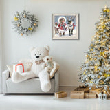 Winter 5D Diamond Art Kits for Adults Beginners,Deer DIY Full Round Drill Diamond Painting Kits,Moose Animal Paint by Diamonds Dots Gem Art Easy,Home Wall Decor 14X14 Inch Acelii