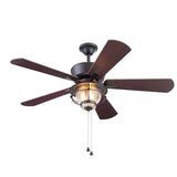 Harbor Breeze Merrimack II 52-in Matte Bronze LED Indoor/Outdoor Ceiling Fan with Light Kit (5-Blade) Harbor Breeze