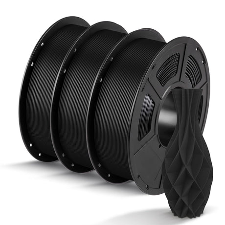 ANYCUBIC PLA Filament 1.75mm Bundle 3KG, 3D Printing PLA Filament 1.75mm Dimensional Accuracy +/- 0.02mm, 1KG Spool (2.2 lbs), 3KG Black ANYCUBIC