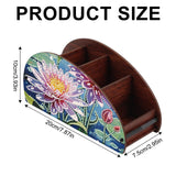 DIY Diamond Painting Remote Control Holder – Blooming Pink Lotus Design with Blue Water Background, Diamond Art Decorative Organizer Box for TV/AC Remotes, Makeup Brushes, Desk Supplies AiYuanzsh