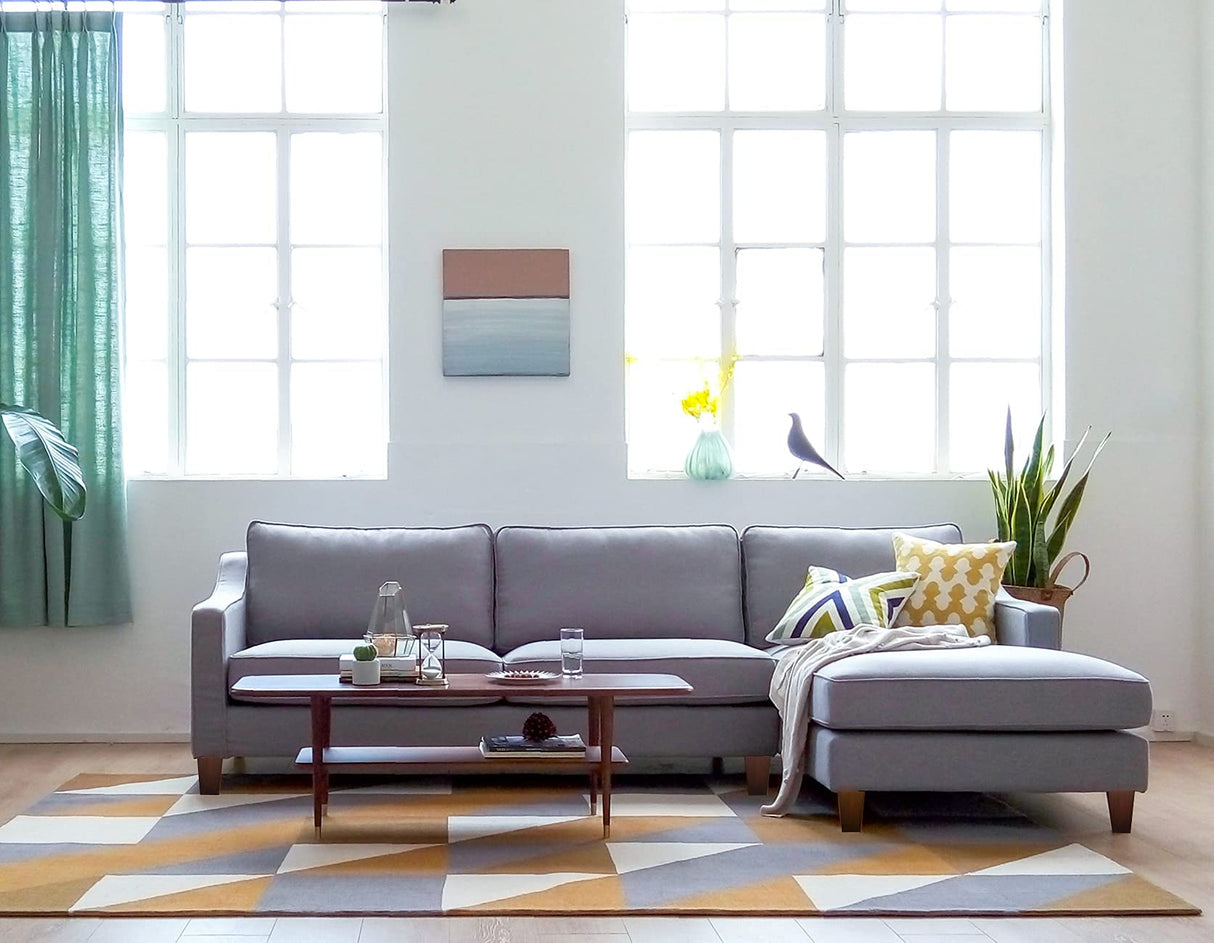 Wood Furniture Legs 5 inch Sofa Legs Pack of 4 Square Brown Couch Legs ,Mid century chair feet,Sofa replacement parts, For Dresser legs Sideboard Recliner couch Circle chair Couch riser Coffee Table SHANJUE