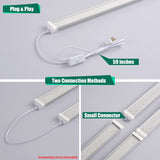 SZHLUX 6 Pack LED Shop Light 2FT 30W, 4350LM, 5000K, Utility Shop Light for Garage, Linkable Daylight White Shop Lights, High Output Garage Light, Ceiling Light Fixture, LED Tube Light SZHLUX