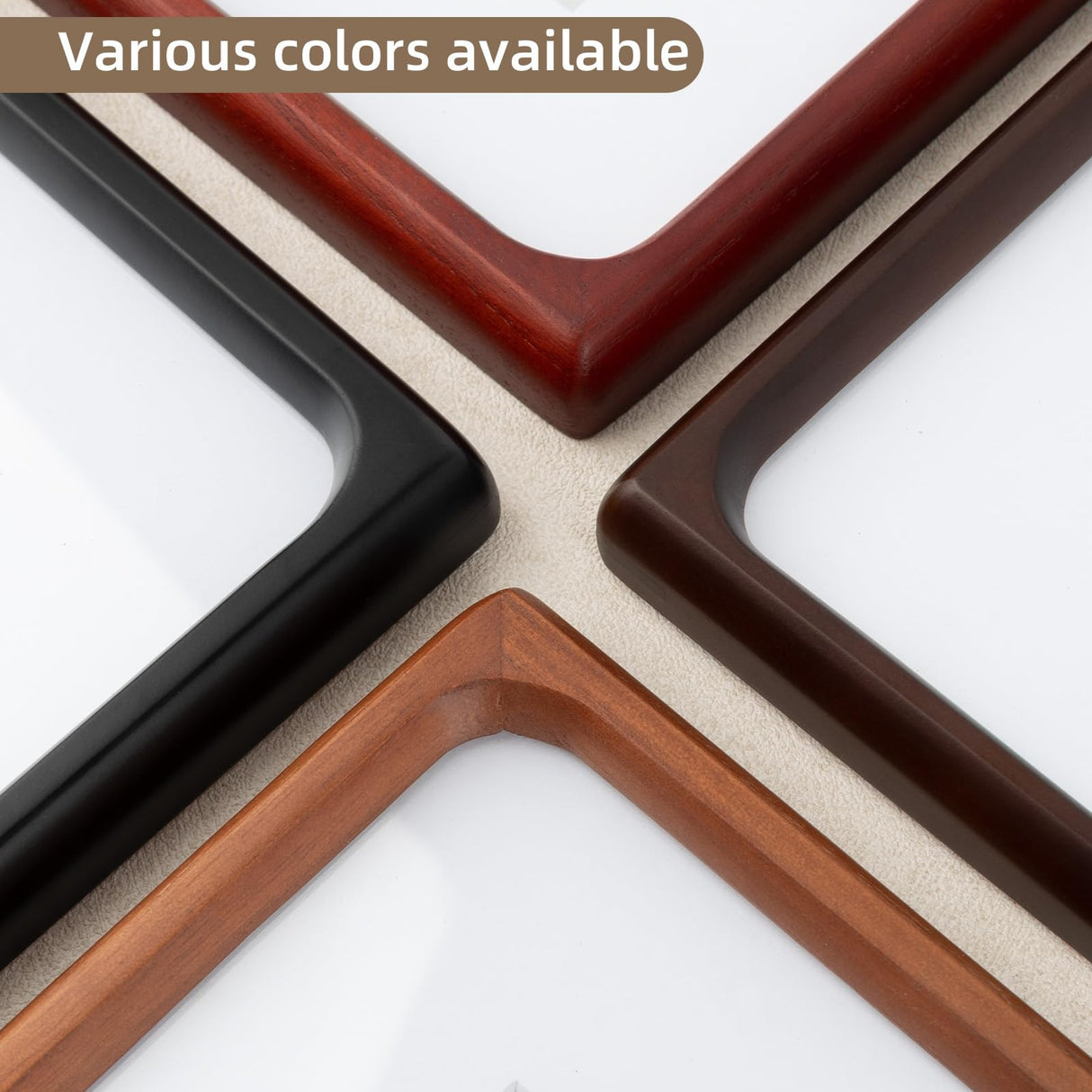 Golden State Art 5x7 Picture Frames - Brown Solid Wood with Glass, Rounded Corner 5 x 7 Picture Frame Matted to 4x6 Photos - Wall or Tabletop Decor Display Golden State Art