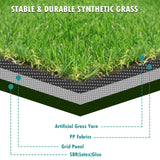 Heyroll Artificial Turf Grass Indoor Outdoor 7 ft x 15 ft, 0.8 inch Realistic Synthetic Fake Grass, Artificial Lawn Rug Dog Pets Mat, Turf Carpet for Patio Landscape Backyard, Custom Size Heyroll