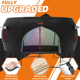 jumpfly 14FT Trampoline Tent for Kids(Tent Only), Fit for 6 Curved Poles Round Trampoline, Trampolien Shade Cover with LED Light, Outdoor Trampolien Accessories, Anti-Tear, Black jumpfly