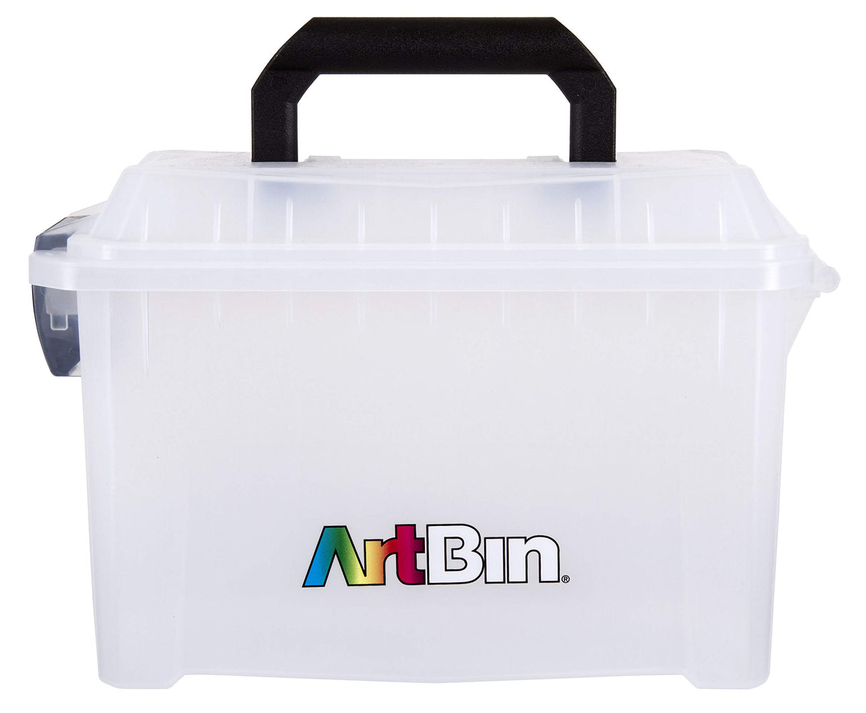 ArtBin 6815AG Mini Sidekick Carrying Case, Portable Art & Craft Organizer with Handle, [1] Plastic Storage Case, Clear ArtBin