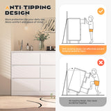 INTERGREAT White Dresser for Bedroom,Modern 9 Drawer Dresser for Closet,Wood Dressers with Deep Drawers for Kids Bedroom,Chest of Drawers for Bedroom,Living Room,Hallway,Entryway，Nursery INTERGREAT