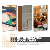 50pcs Solid Wood Carved Corner Onlay Furniture Home Decorations Unpainted Applique Amosfun