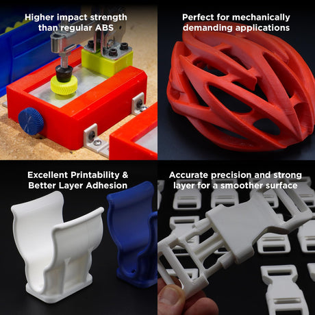 Polymaker ABS Filament 1.75mm Red, ABS 3D Printer Filament 1.75mm Heat Resistant 1kg - PolyLite ABS 3D Printing Filament 1.75mm, Strong & Durable, Dimensional Accuracy +/- 0.03mm POLYMAKER