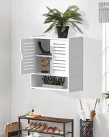 Frstem Bathroom Wall Cabinet, Wall Mounted Medicine Cabinet White Over The Toilet Storage Organizer Hanging Bathroom Cabinet for Bedroom Laundry Room Kitchen Bathroom,16.53" x 14.96" x 7.08" Frstem