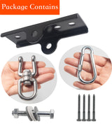 Upgraded 360° Swivel Heavy Bag Mount for Punching Bag Hanger. Heavy Bag Hanger for Yoga, Gym, Swing Chairs, and Hammocks Heavy Bag Mount. Punching Bag Hanger, Box Bag Hanger for Hanging Heavy Bag. Firofend