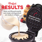 DASH Mini Maker Waffle Maker + Griddle, 2-Pack Griddle + Waffle Iron - Black DASH