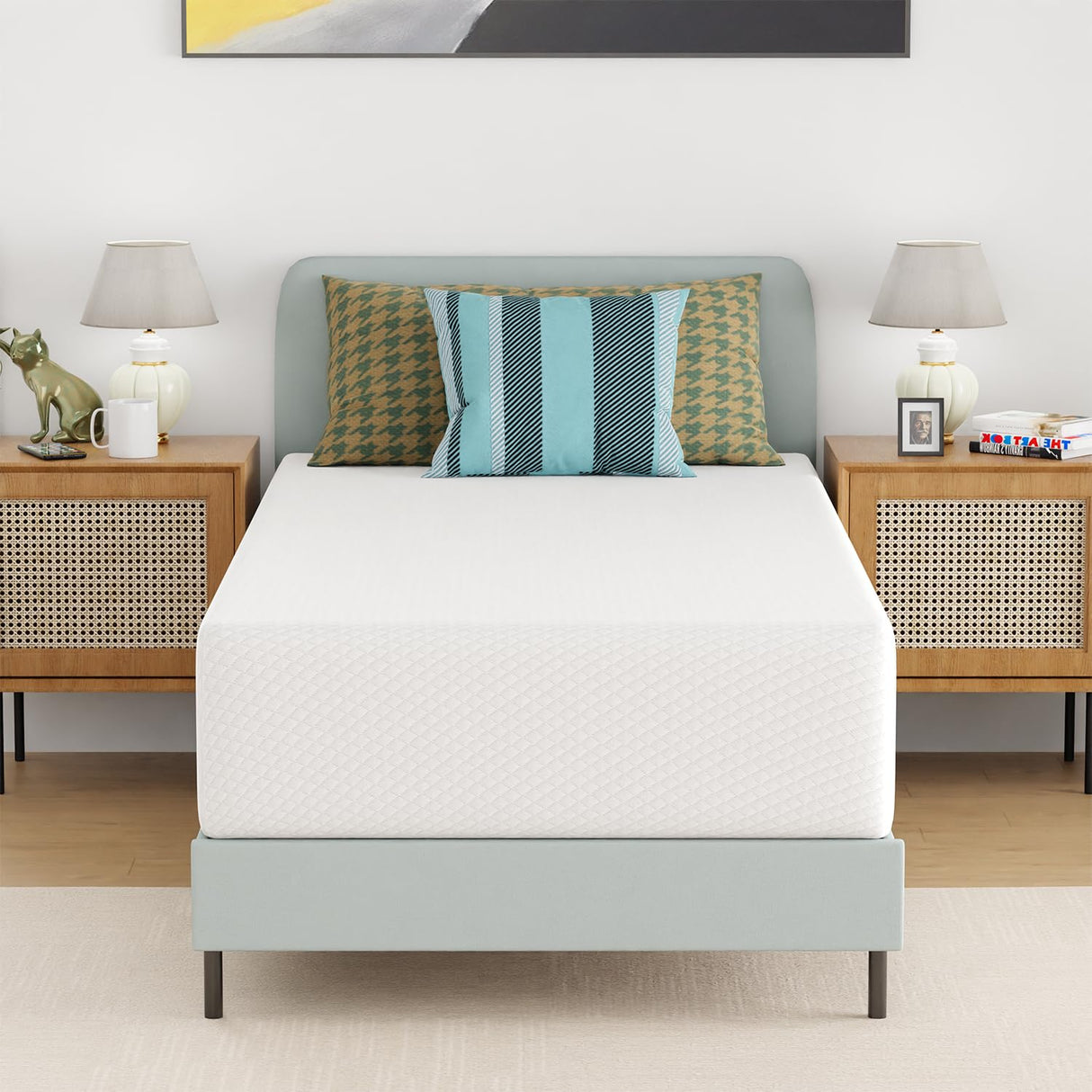 BestMassage 12 Inch Gel Memory Foam Mattress for Cool Sleep & Pressure Relief, Medium Firm Single Twin Mattress for Kids, Bed-in-a-Box, CertiPUR-US Certified,White BestMassage