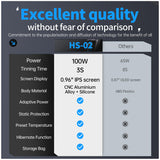 FNIRSI HS-02A 100W Portable Corded Soldering Iron Kit with Storage Case, 3S Fast Heating, 212-842℉, Pre-set 3 Groups Temperature, 6 F245 Soldering Tips, Smart Soldering Iron Pen for Electronics Repair FNIRSI