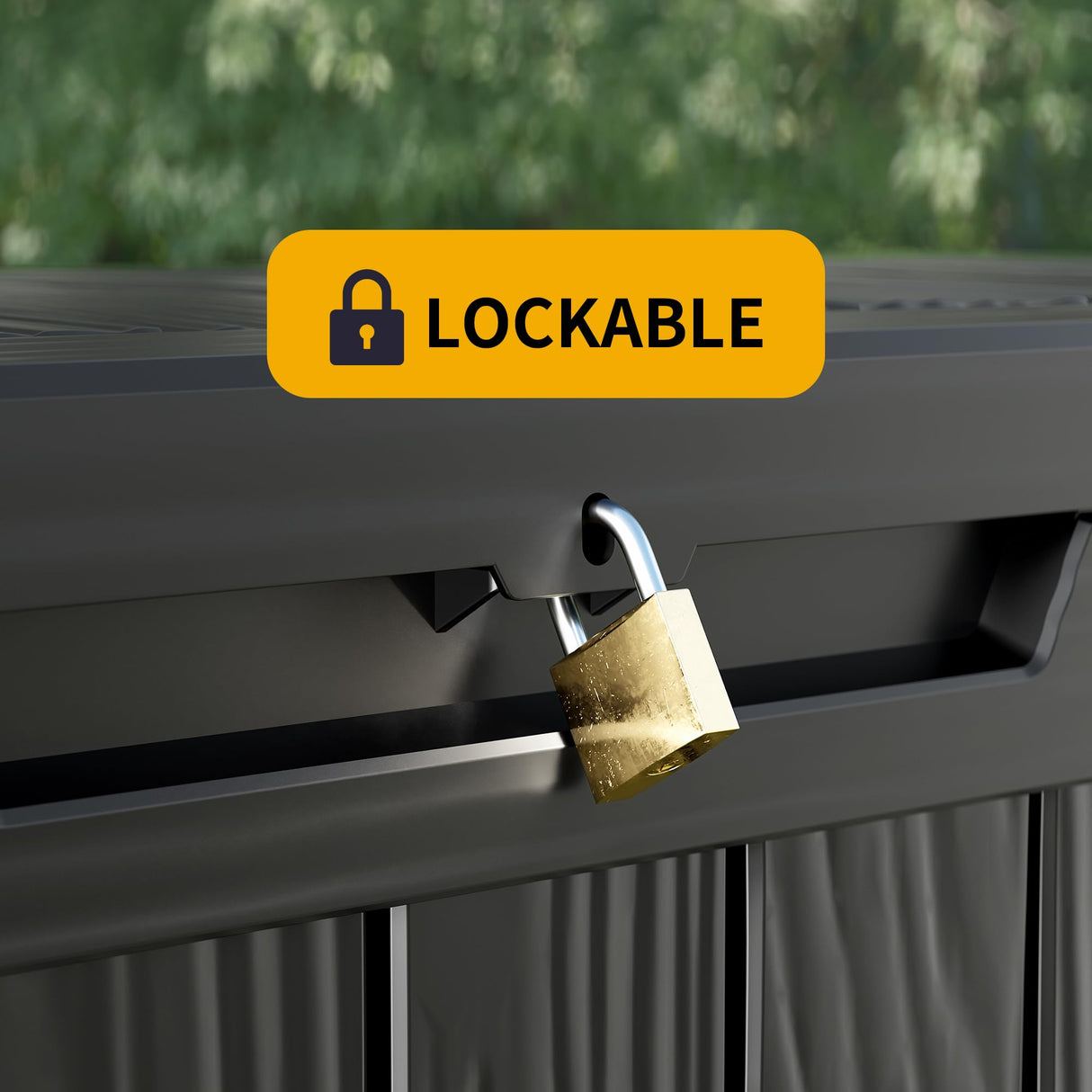 Decksplore 80 Gallon Outdoor Storage Box Waterproof Lockable Resin Deck Box Large, Patio Storage Bin for Pool Accessories Cushion Furniture, Garden Tools, UV-Resistant Outside Delivery Black Decksplore